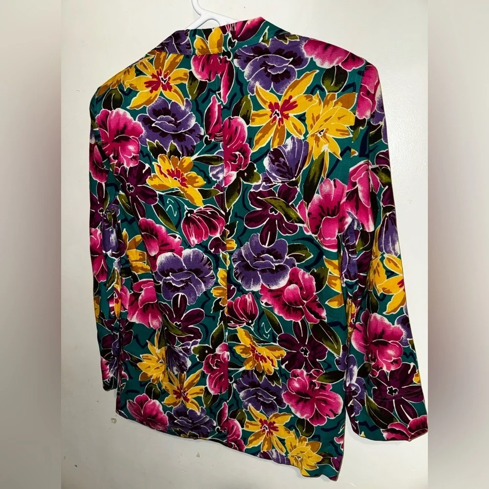 Christian Dior 1970s Multicolor color Floral blazer